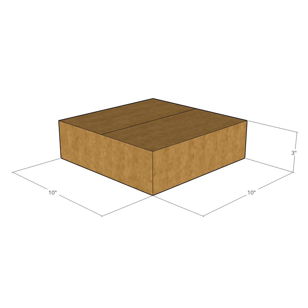 10x10x3 Corrugated Box