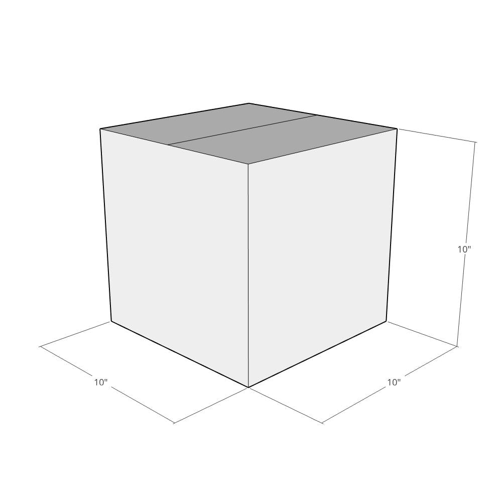 10x10x10 White Corrugated Box