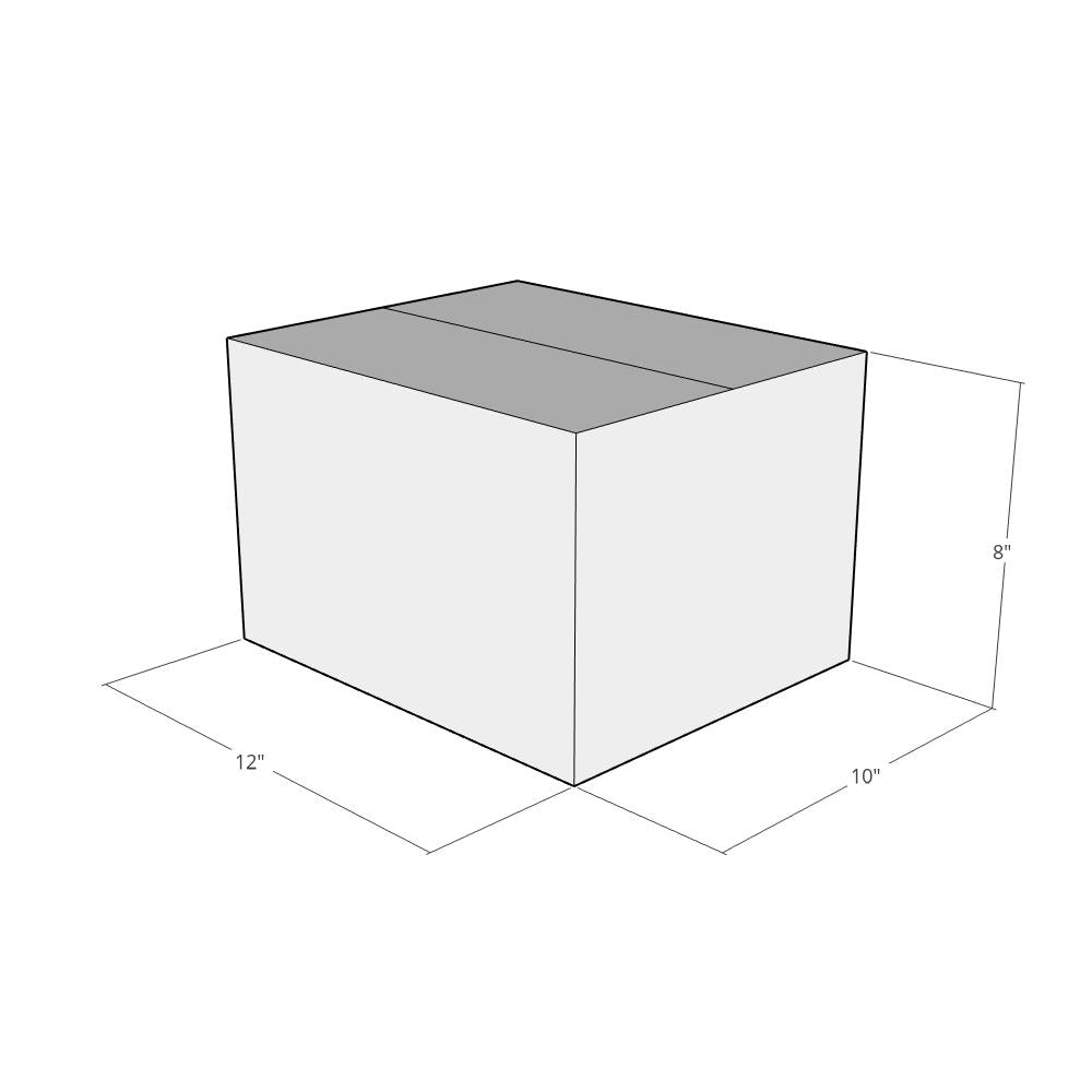 12x10x8 White Corrugated Box