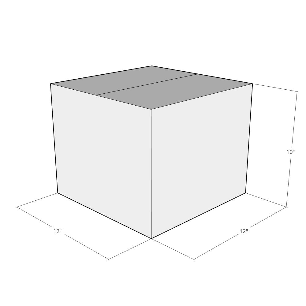 12x12x10 White Corrugated Box