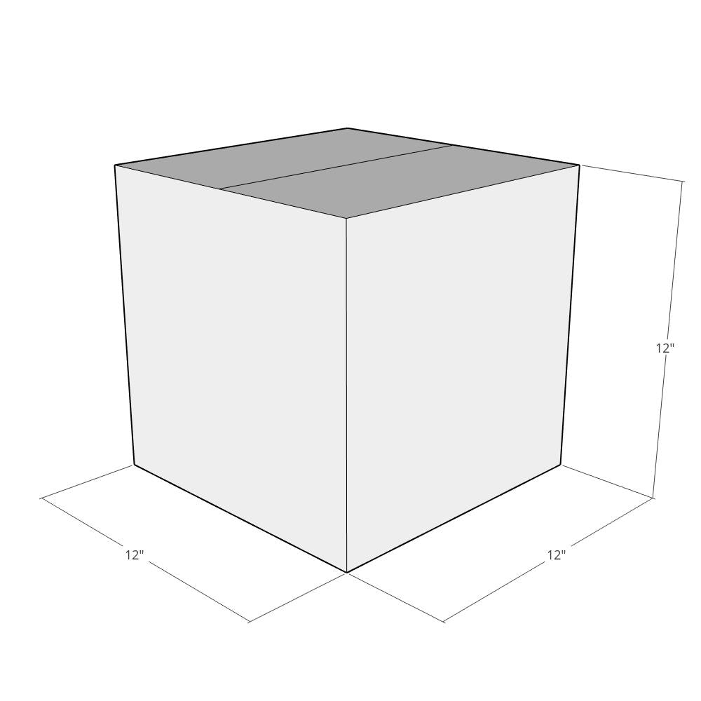 12x12x12 White Corrugated Box