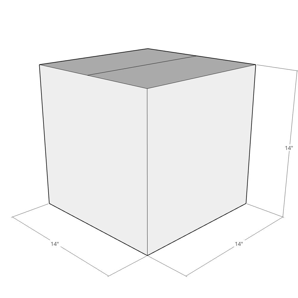 14x14x14 White Corrugated Box