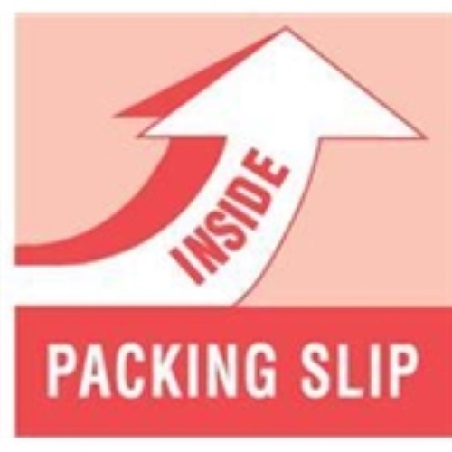 #DL1180  4 x 4"  "PACKING  SLIP INSIDE" Label