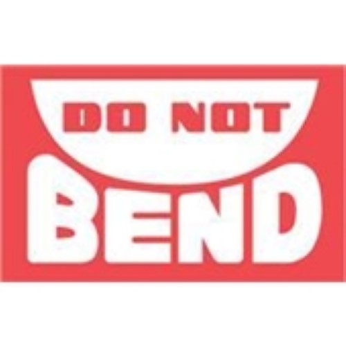 #DL1400  3 x 5"  Do Not Bend Label