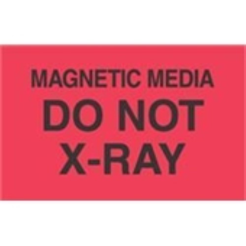 #DL2461  3 x 5"  Magnetic Media Do Not  X-RAY  Label