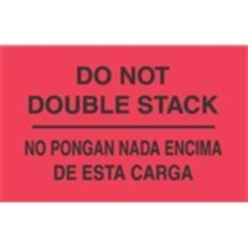 #DL3051  3 x 5"  No Pongnan Nada Encima De Esta Carga- Bilingual Label