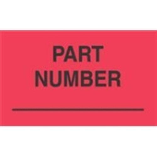 #DL3201  3 x 5"  Part Number Label