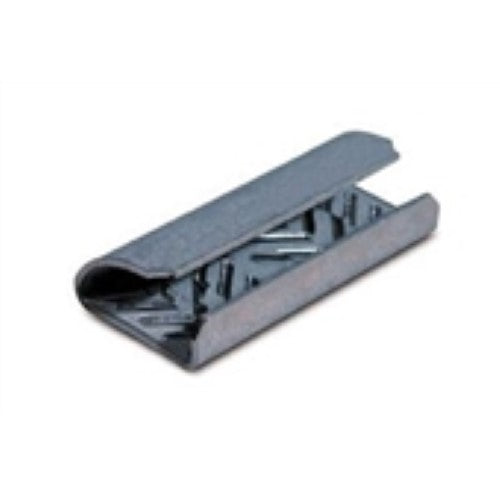 1/2" Serrated Open/Snap On Polyester Strapping Seals #8PG0500S-4M / P12SS3 (1000/Case)